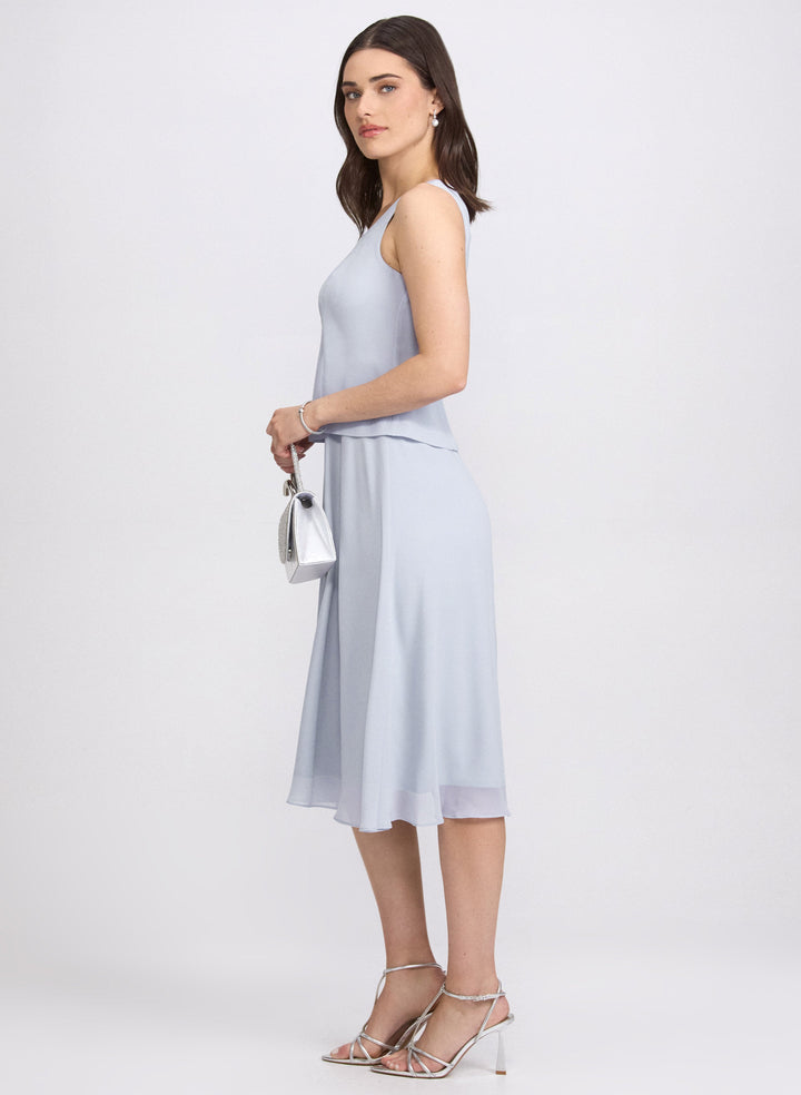 Textured Jacket & Chiffon Dress Set