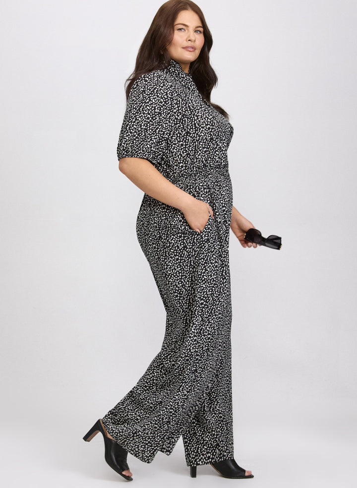 Speckled Print Jumpsuit
