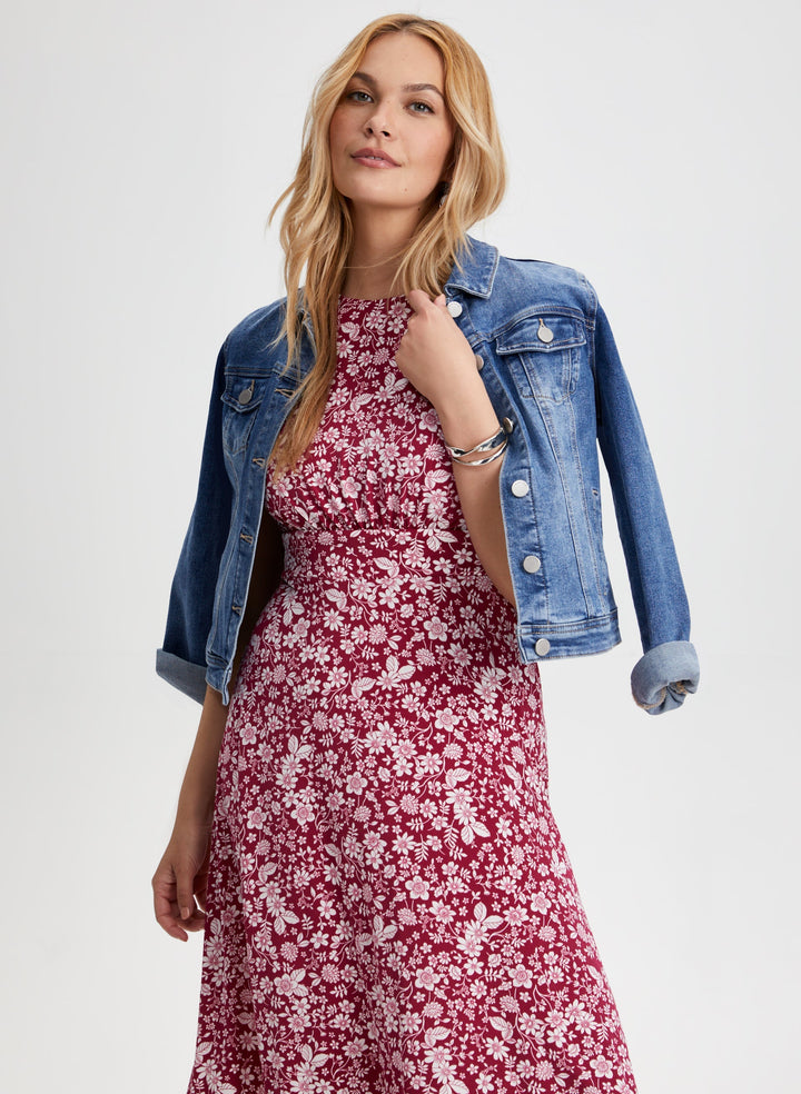 Sleeveless Floral Print Dress
