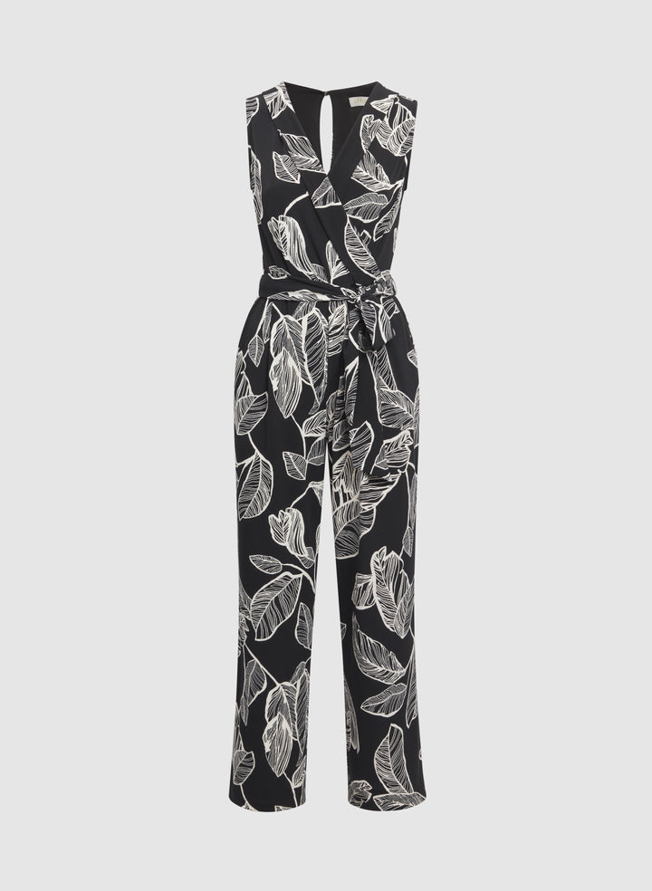 Leaf Print Jumpsuit