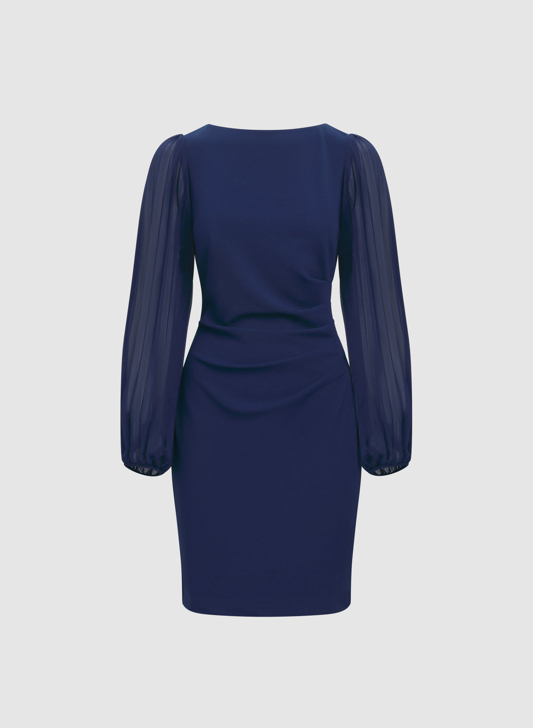 Pleated Chiffon Sleeve Dress