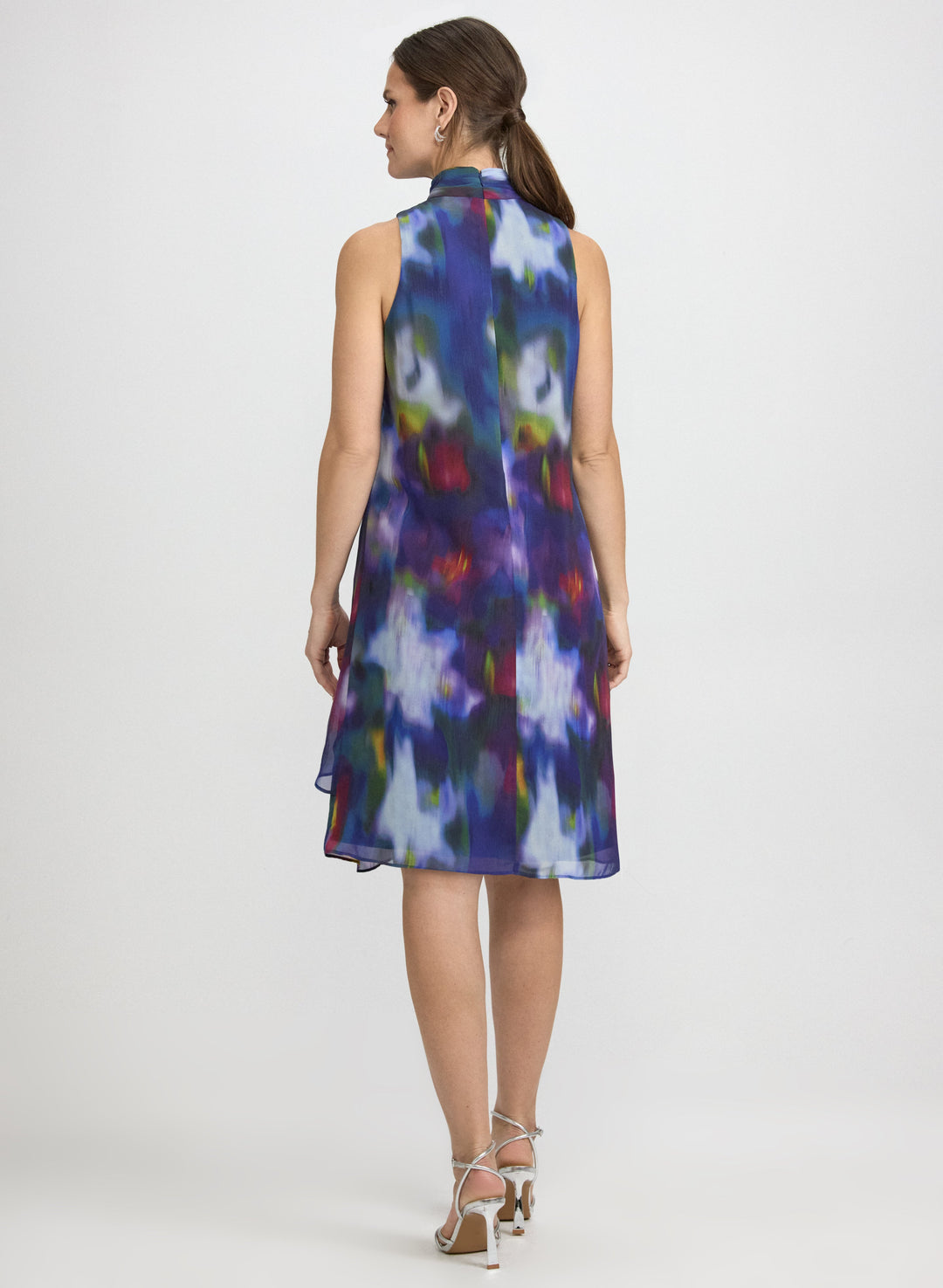 Abstract Halter Neck Dress