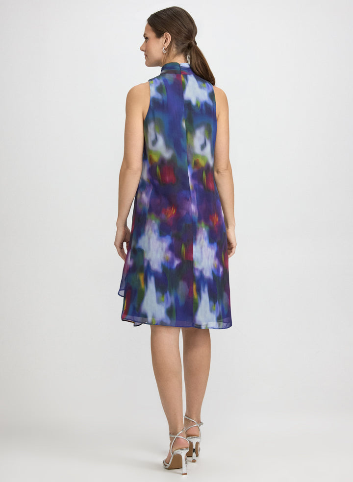 Abstract Halter Neck Dress