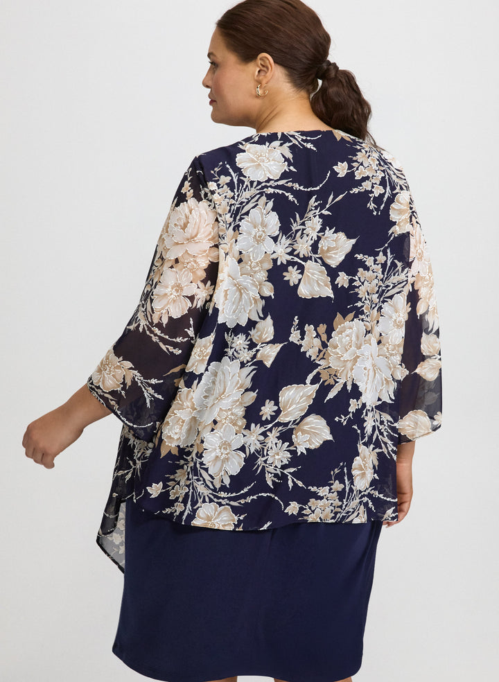 Floral Jacket & Jersey Dress