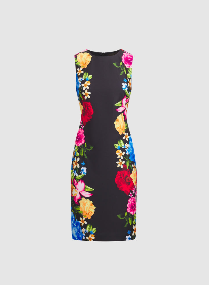 Floral Placement Print Dress