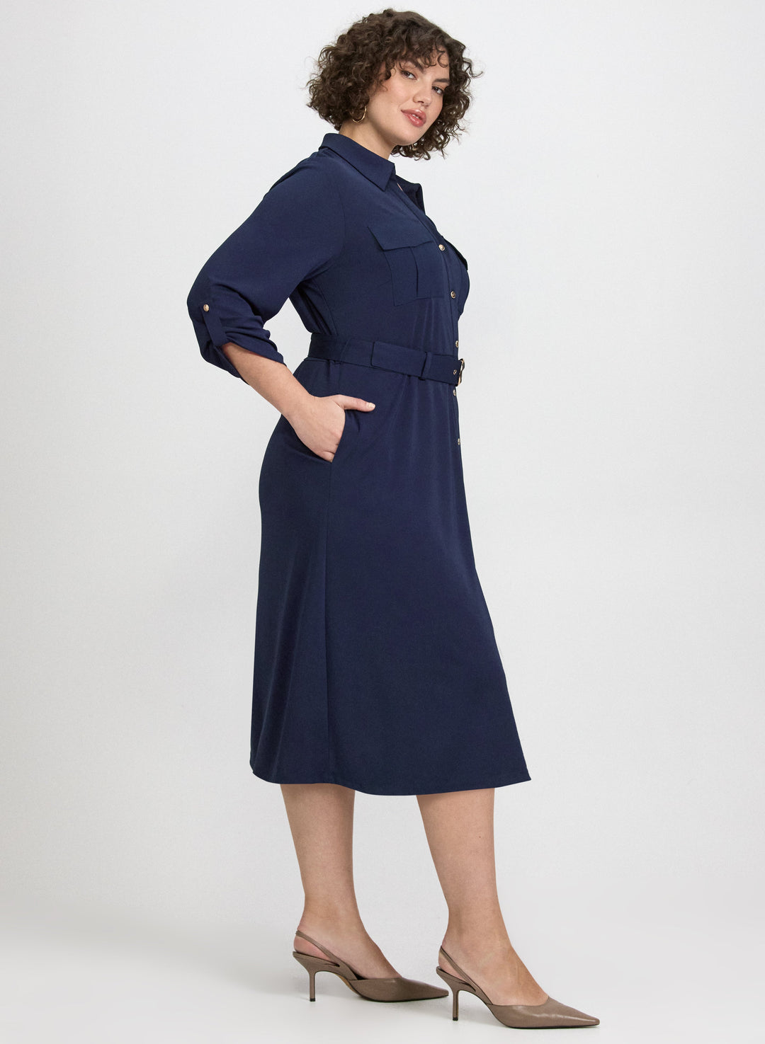 Belted Shirt Dress