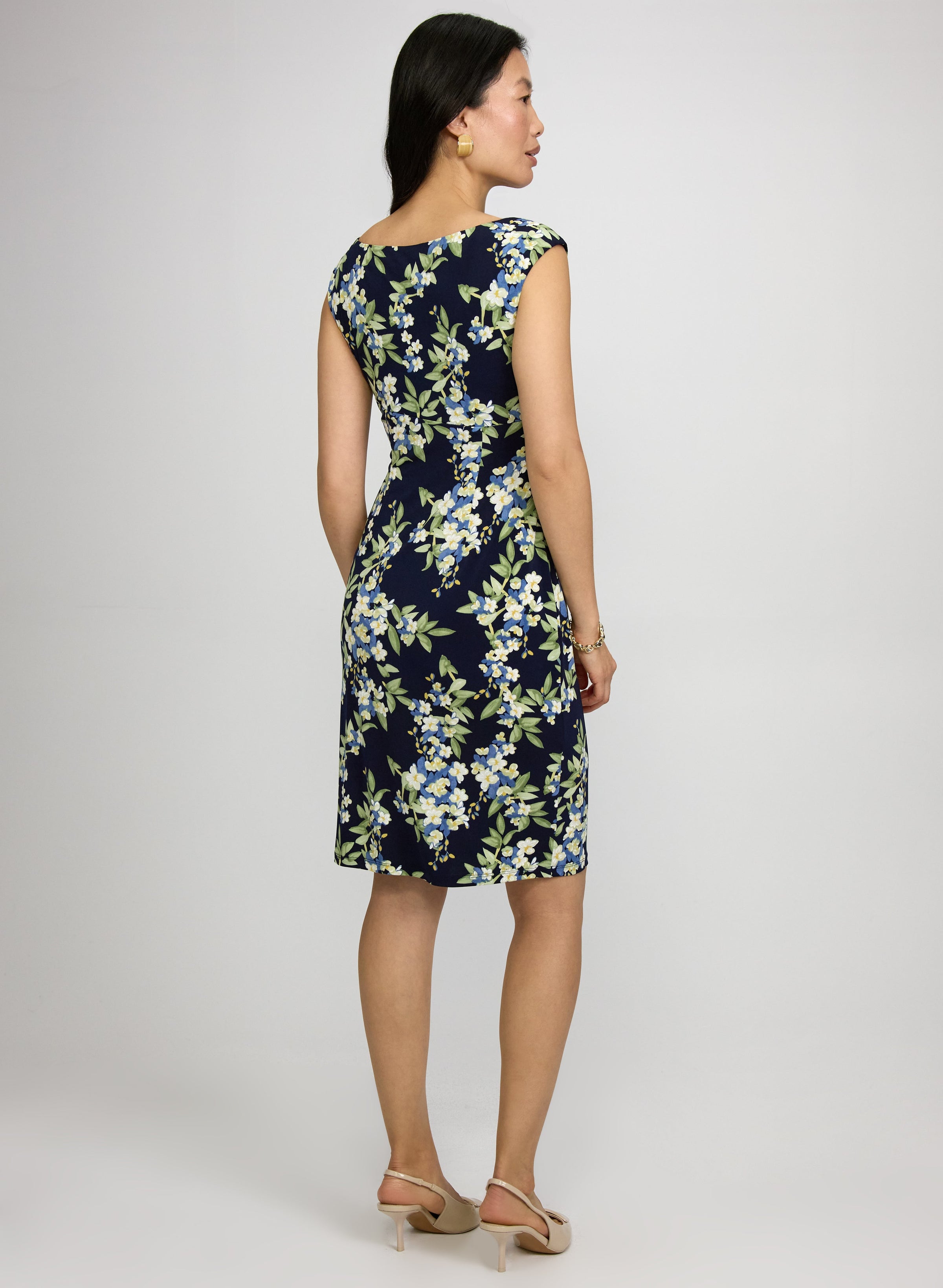 Floral Draped Dress