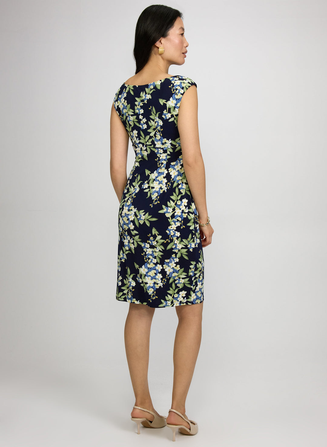 Floral Draped Dress