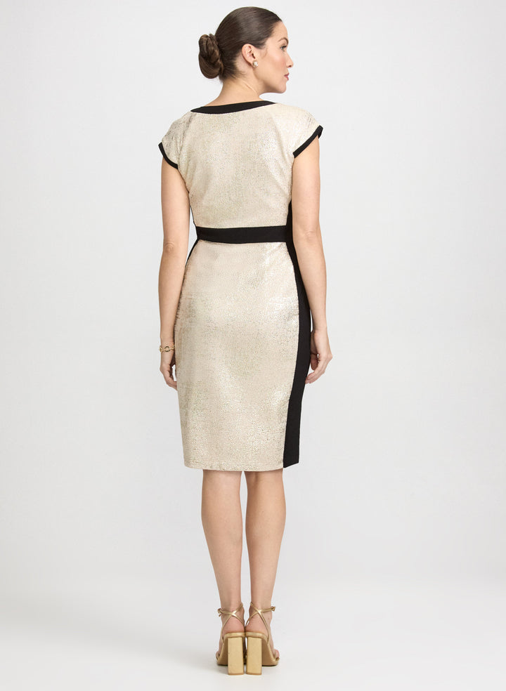 Colour Block Zip-Front Dress