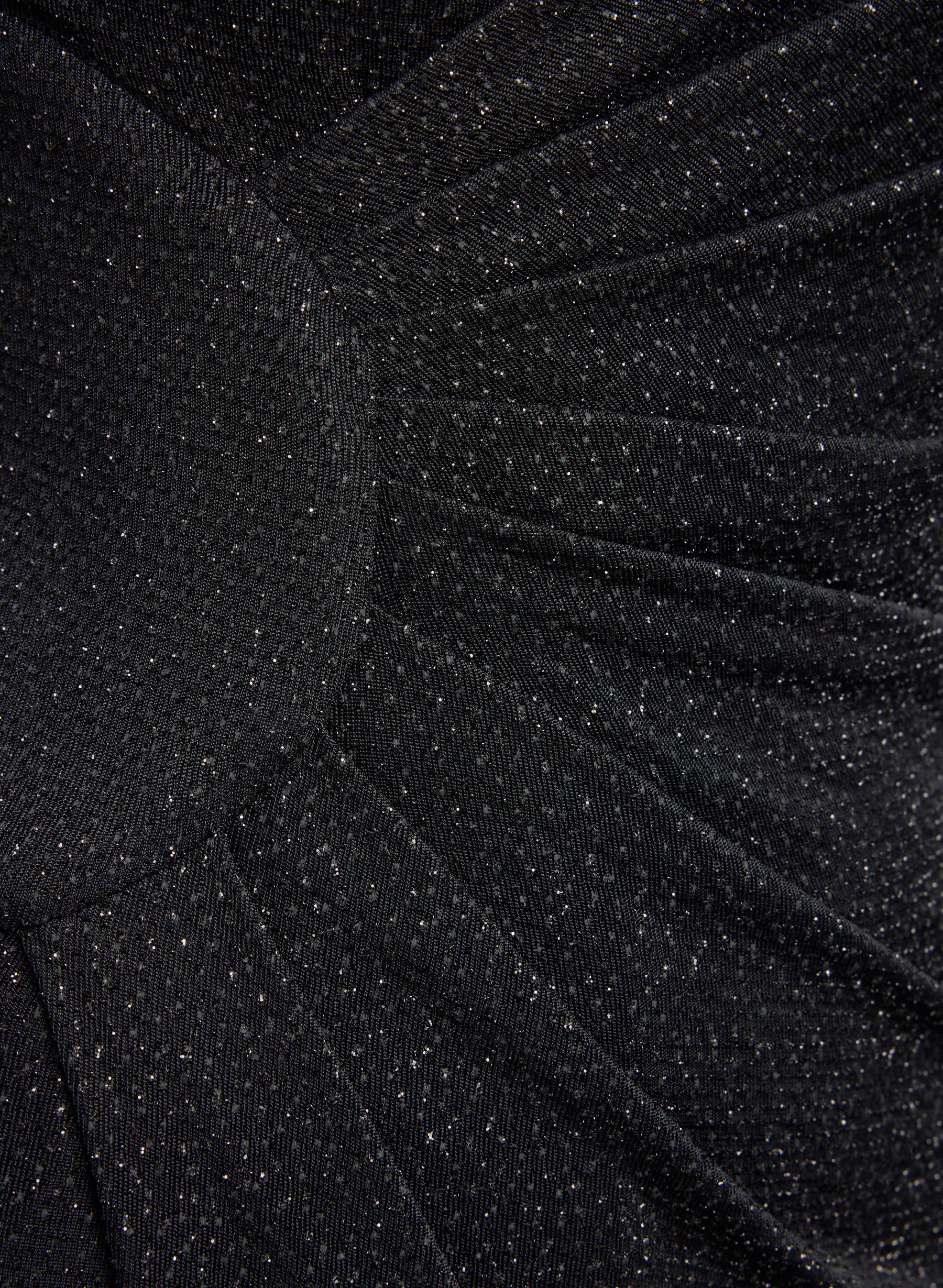 Draped Glitter Knit Dress