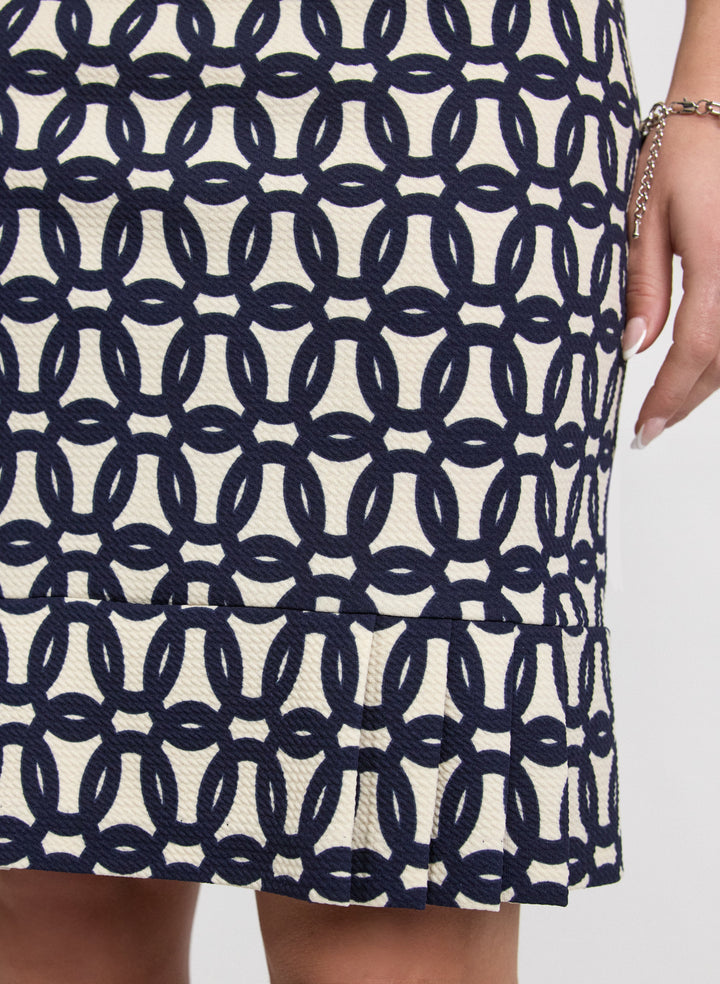 Geometric Dress & Jacket Set