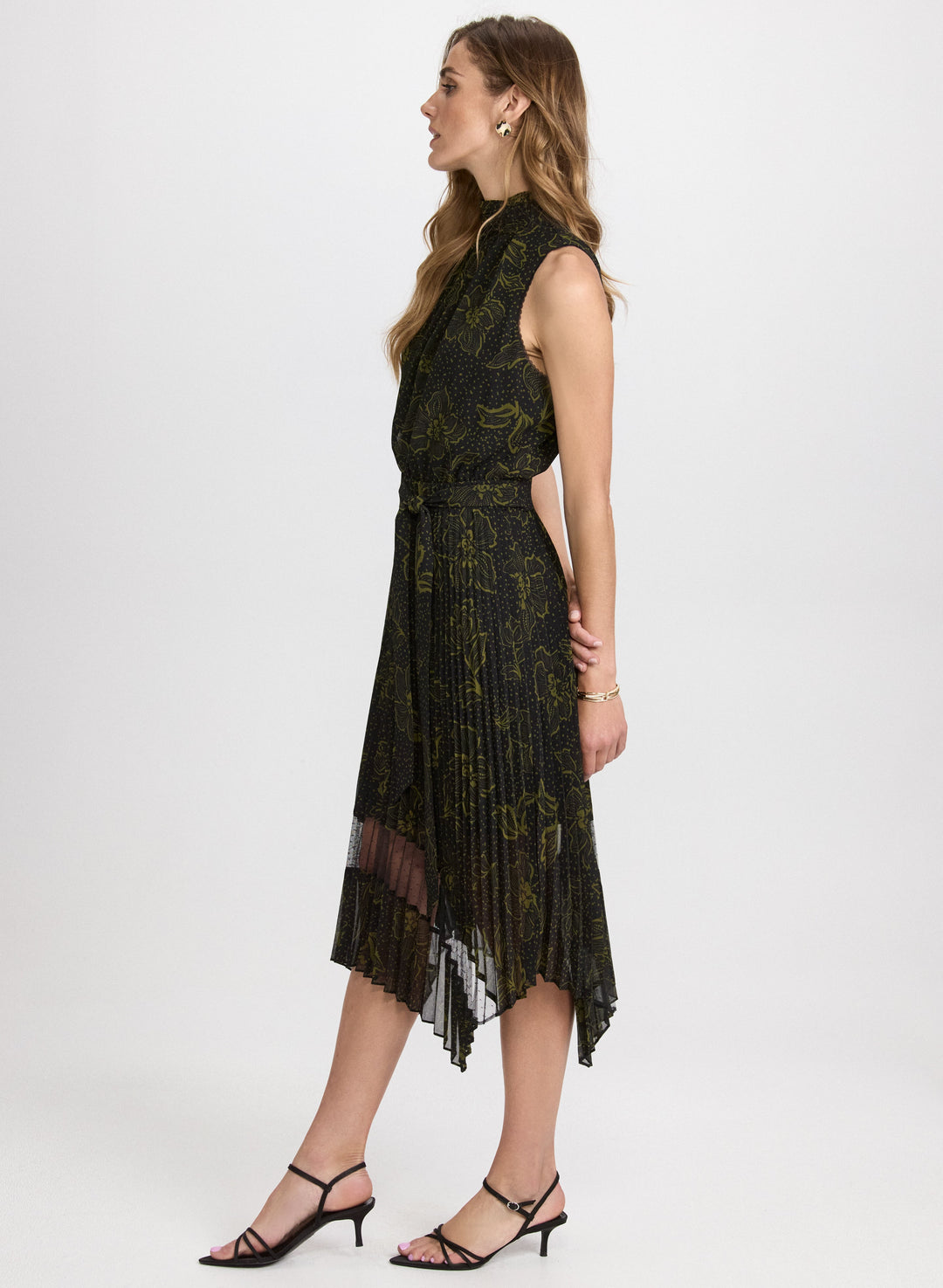 Floral Mock Neck Dress