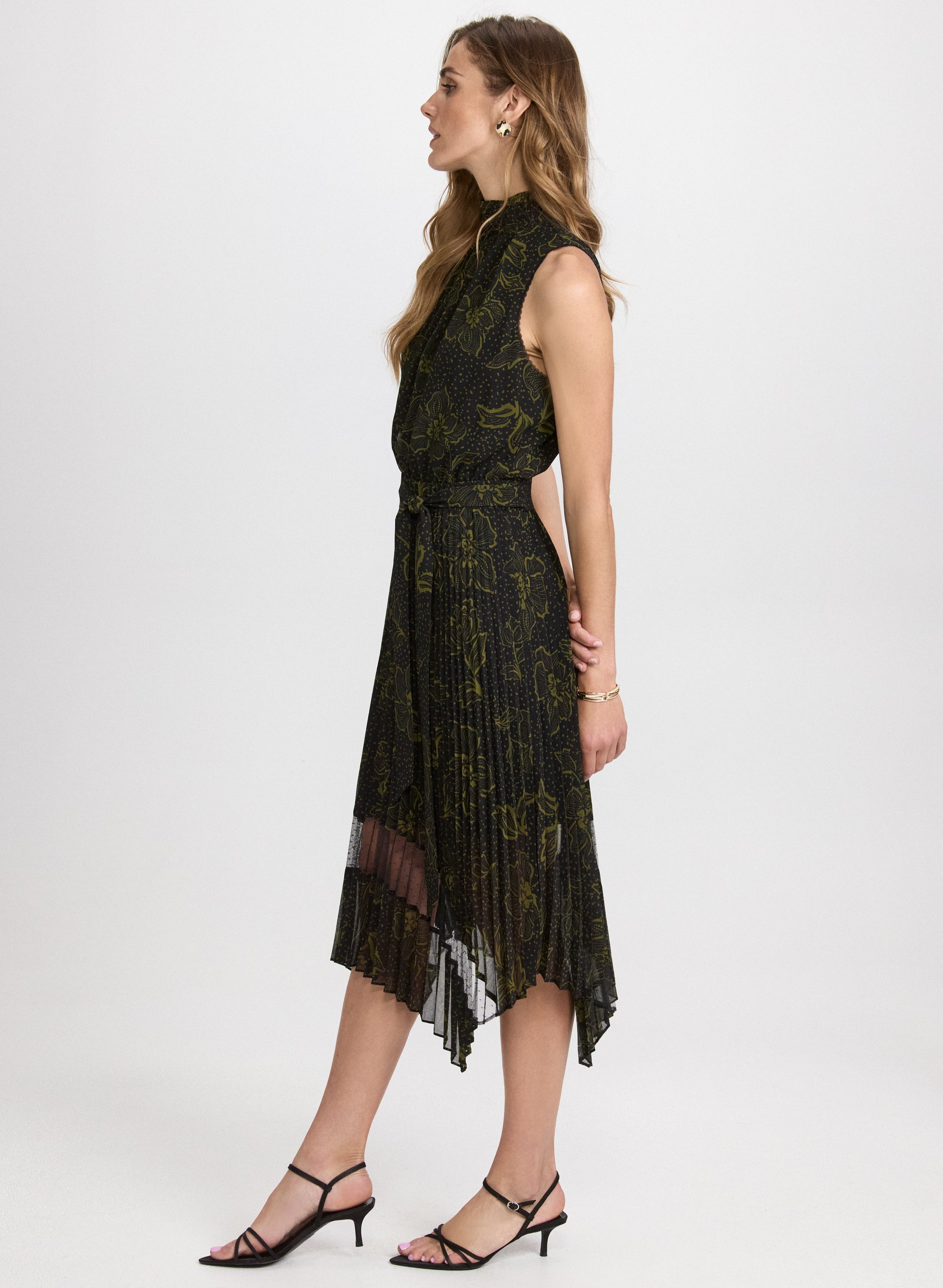 Floral Mock Neck Dress
