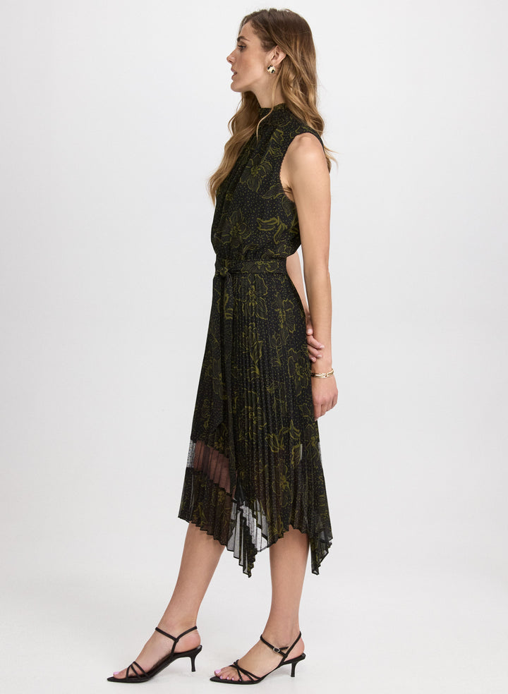 Floral Mock Neck Dress