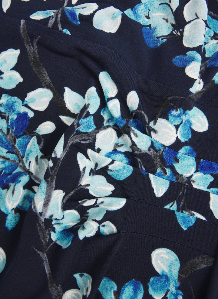 Floral Cowl Neck Dress