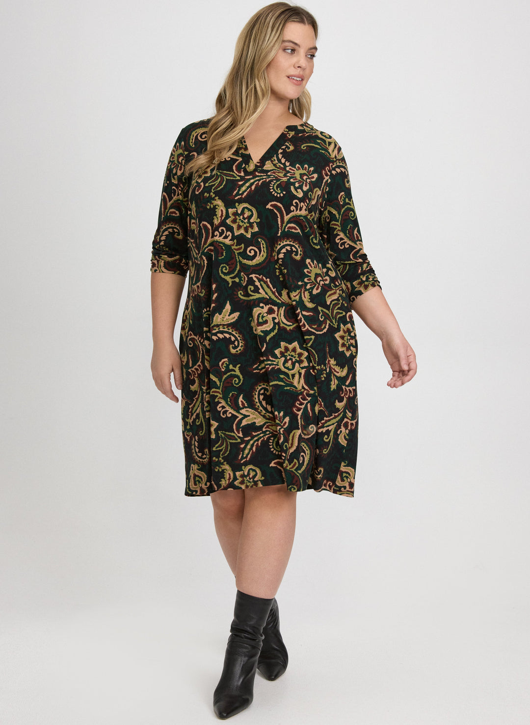 Paisley 3/4 Sleeve Dress