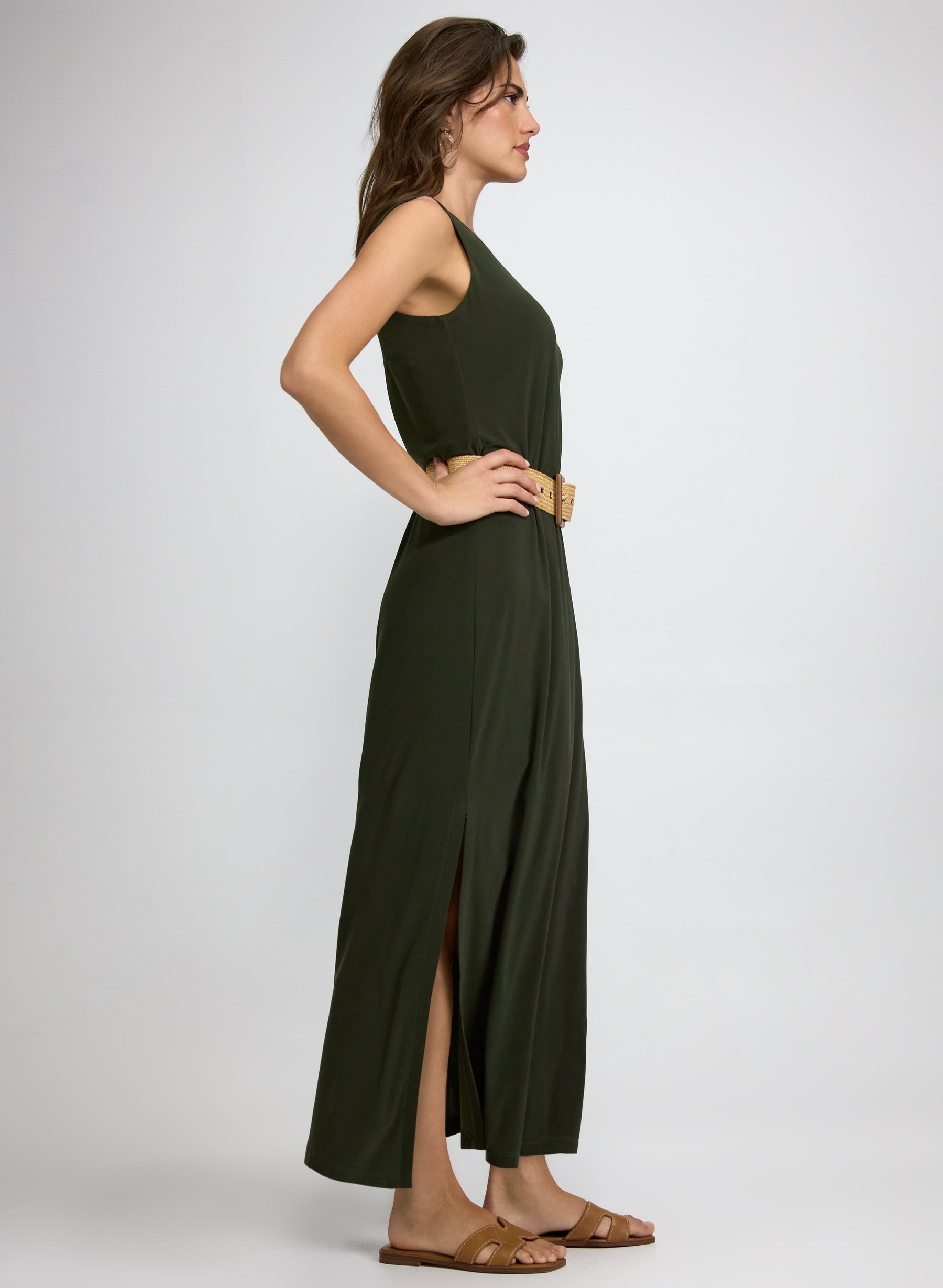 Sleeveless Jersey Maxi Dress