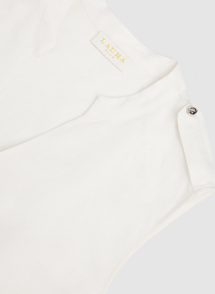 Linen-Blend Pocket Dress