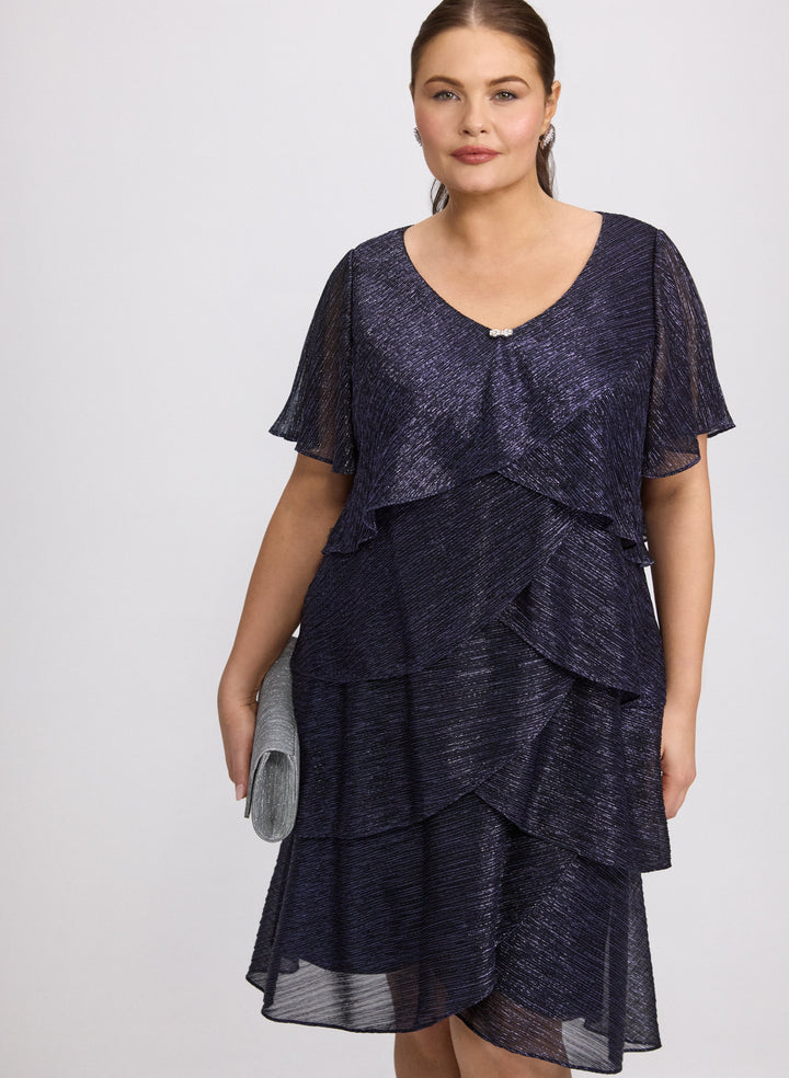 Layered Metallic Dress