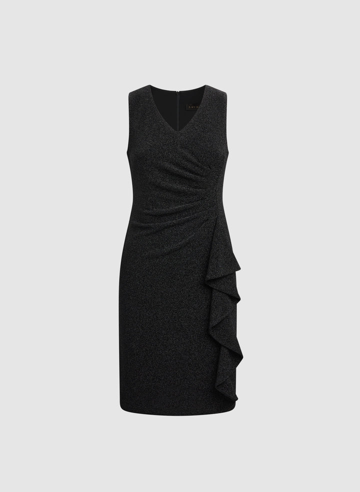 Glitter Ruffle Detail Dress