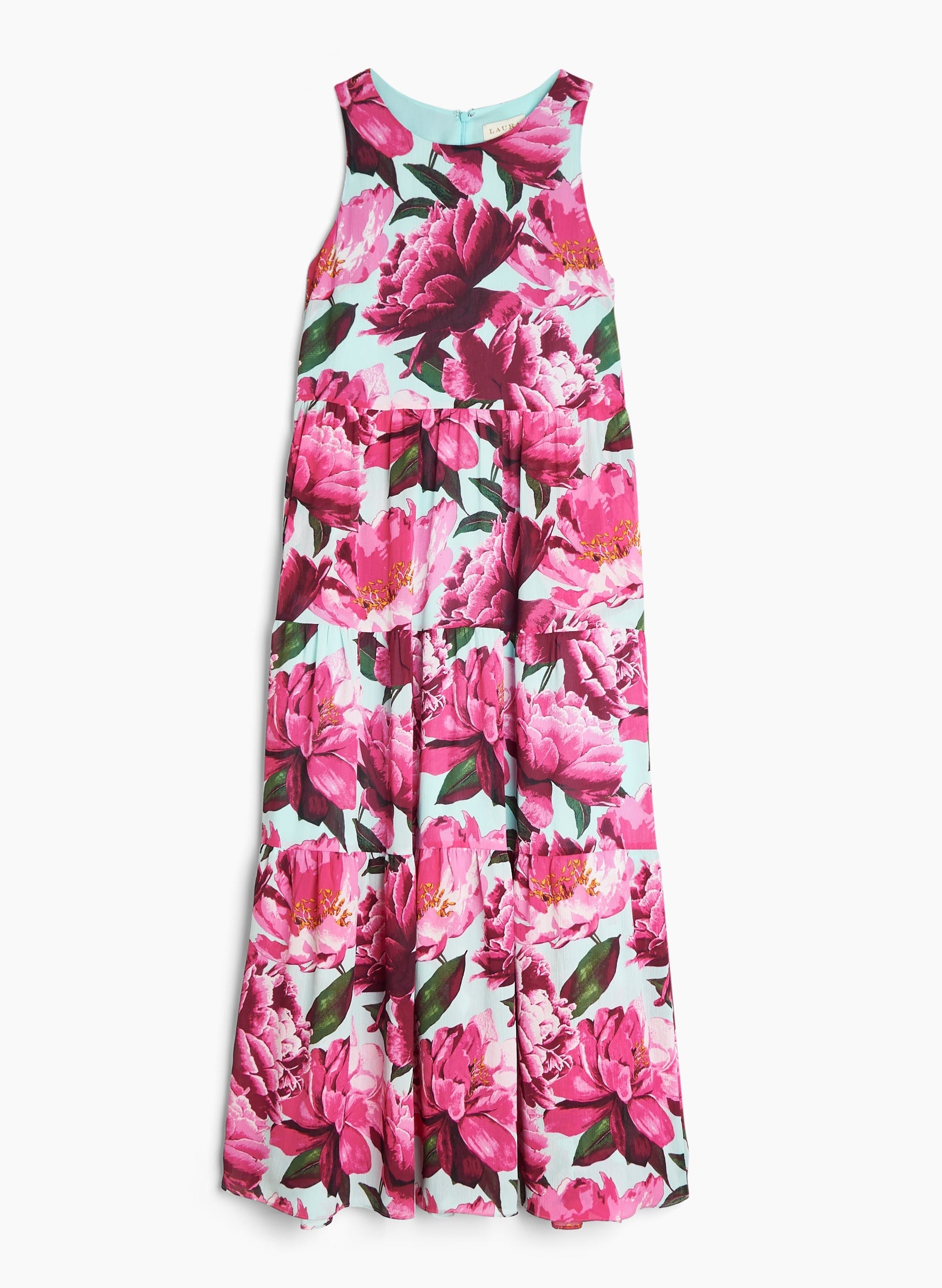 Floral Print Chiffon Maxi Dress