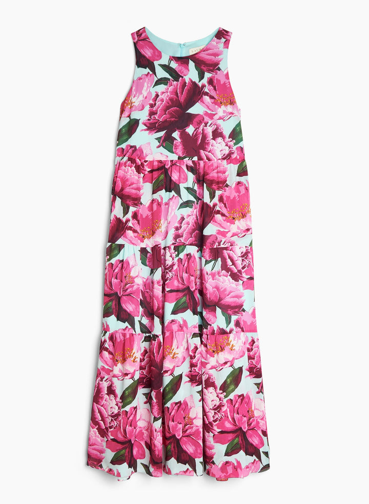 Floral Print Chiffon Maxi Dress