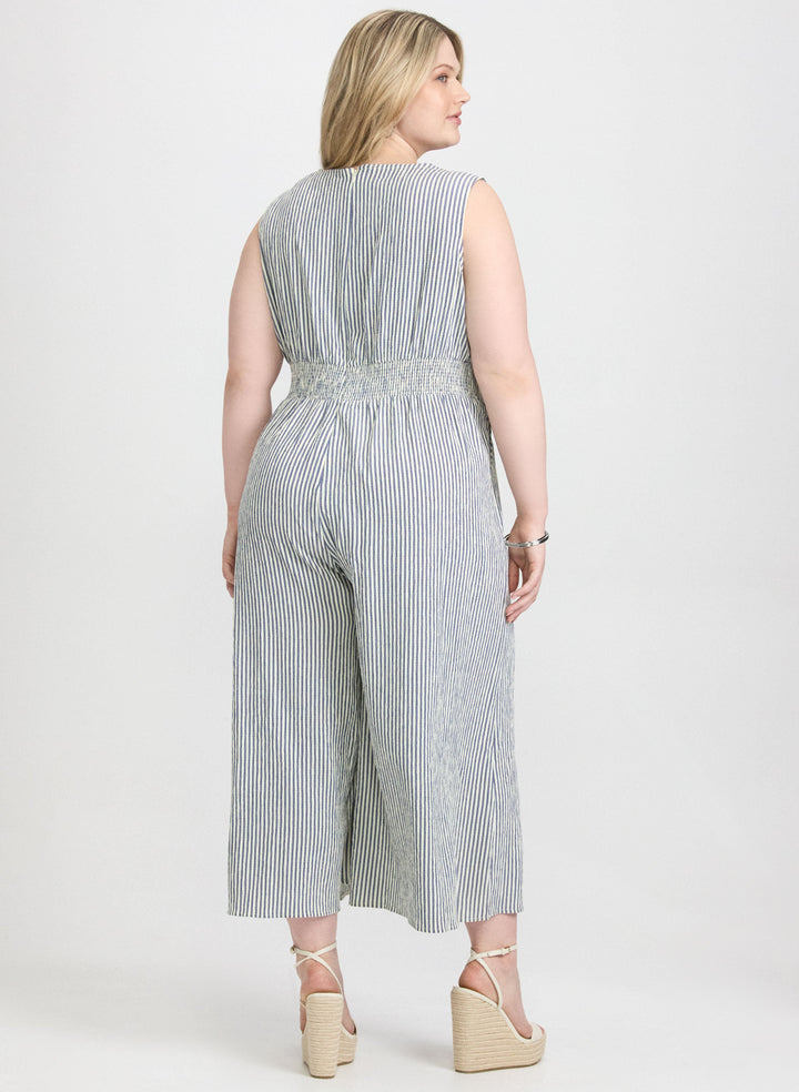 Stripe Print Jumpsuit