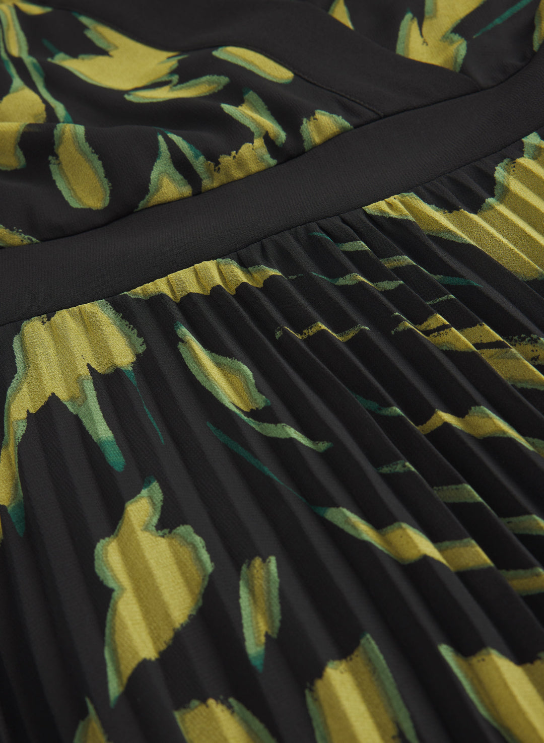 Pleated Chiffon Dress