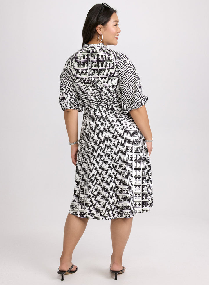 Geometric Print Dress