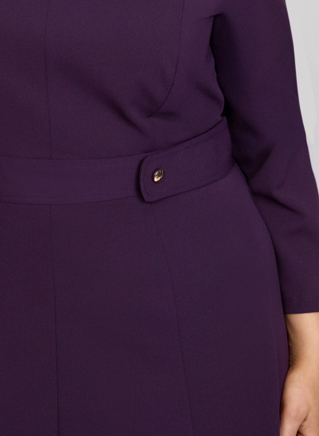Buttoned-Tab Detail Dress