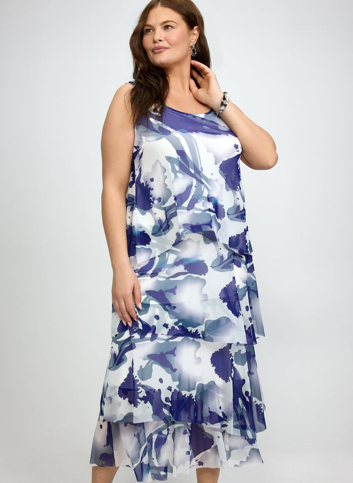 Marble Print Dress