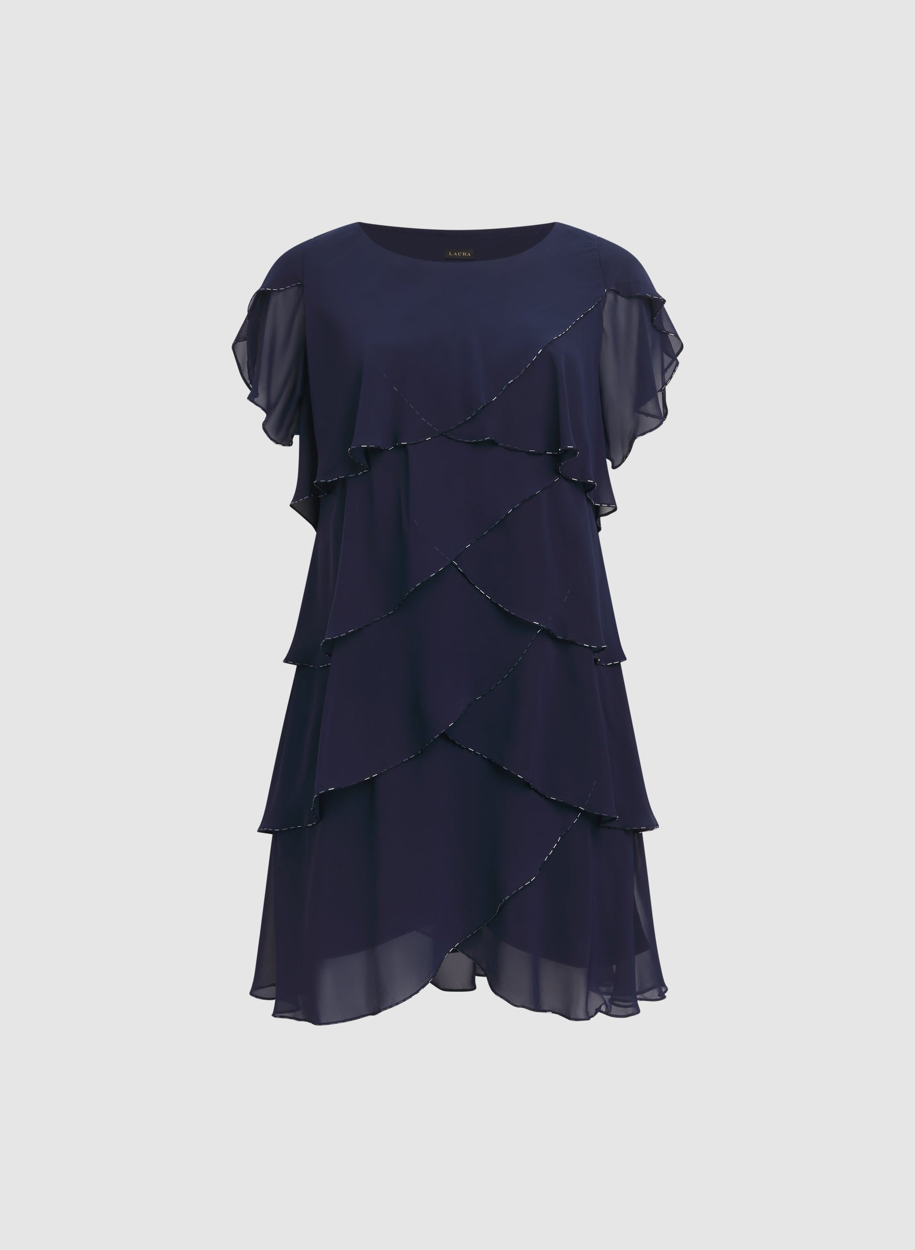 Tiered Chiffon Dress