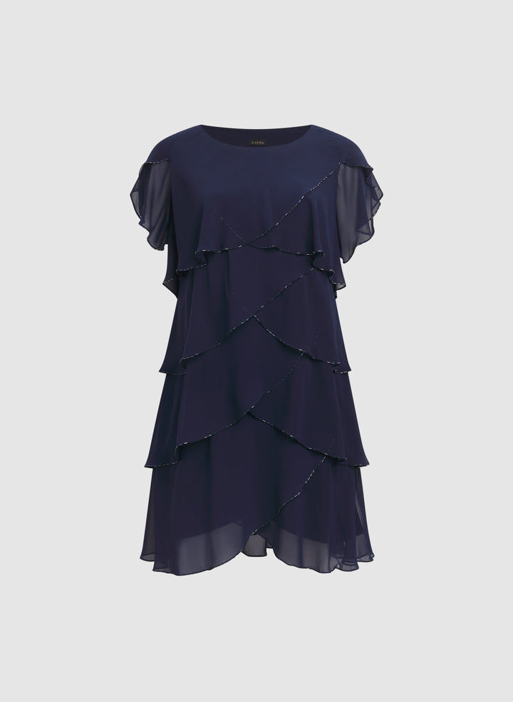 Tiered Chiffon Dress