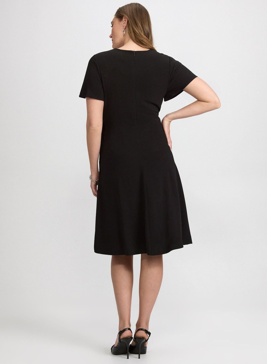 Crepe Fit & Flare Dress