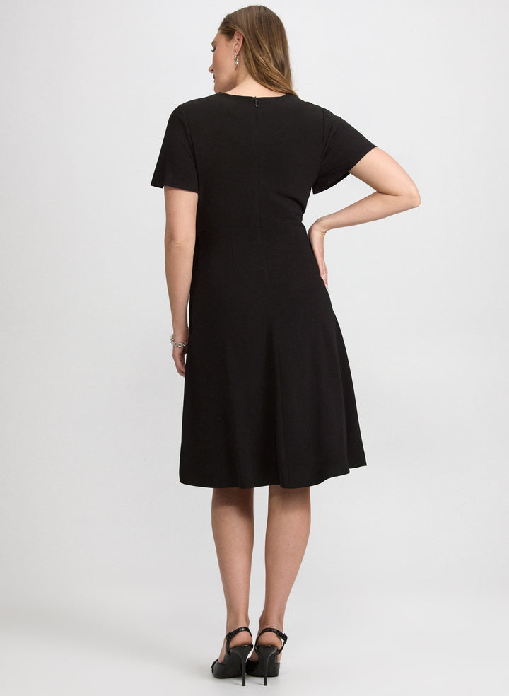 Crepe Fit & Flare Dress