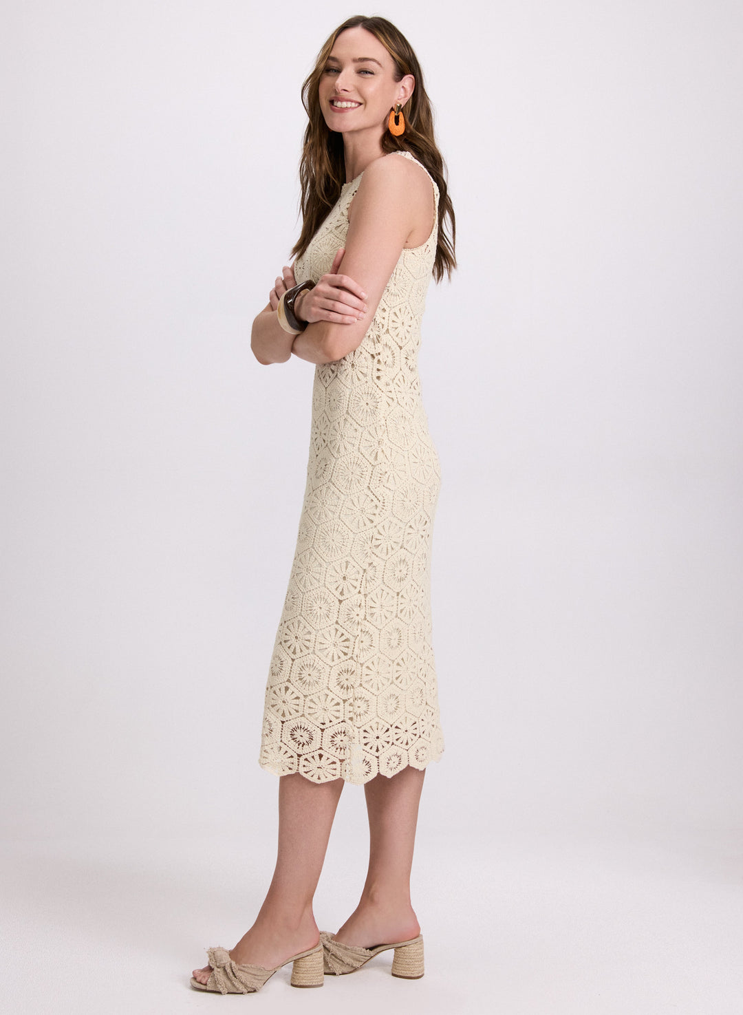 Crochet Trim Dress