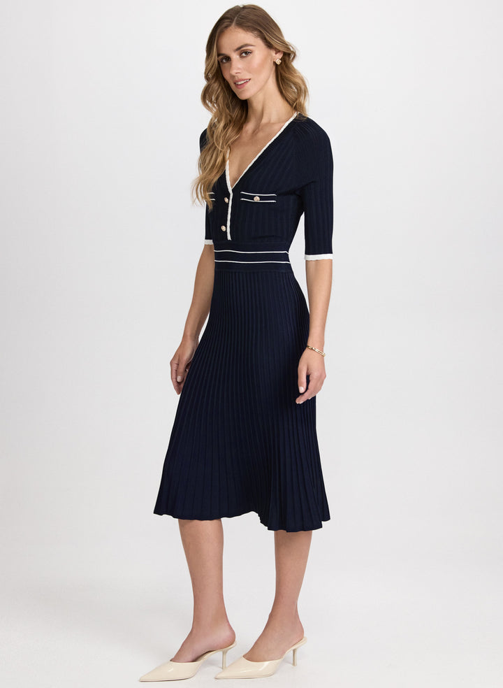 Knit V-Neck Dress