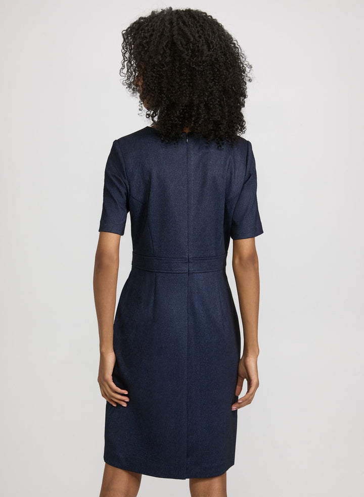 Fitted Denim-Style Dress
