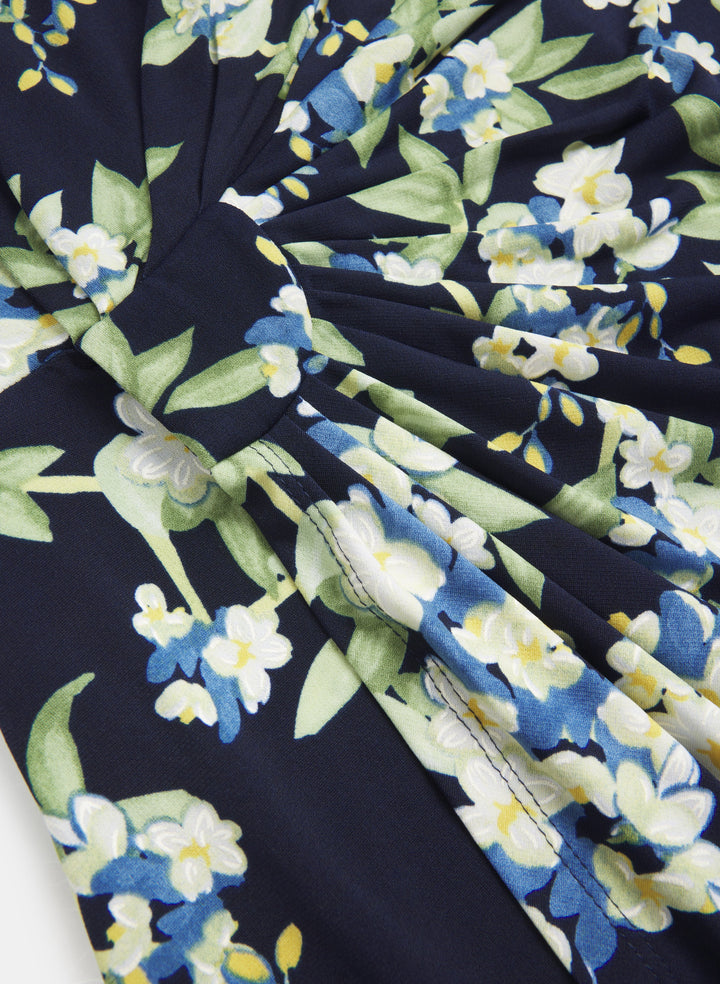 Floral Draped Dress