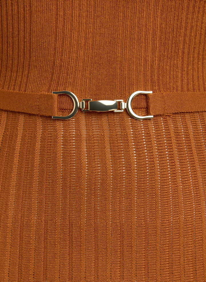 Pleated Knit Dress