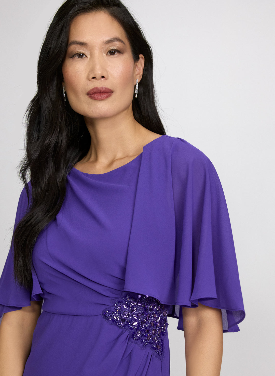 Chiffon Capelet Dress