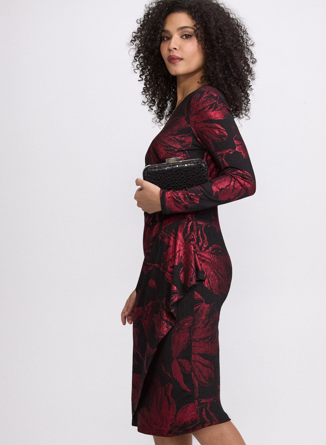 Floral Metallic Dress