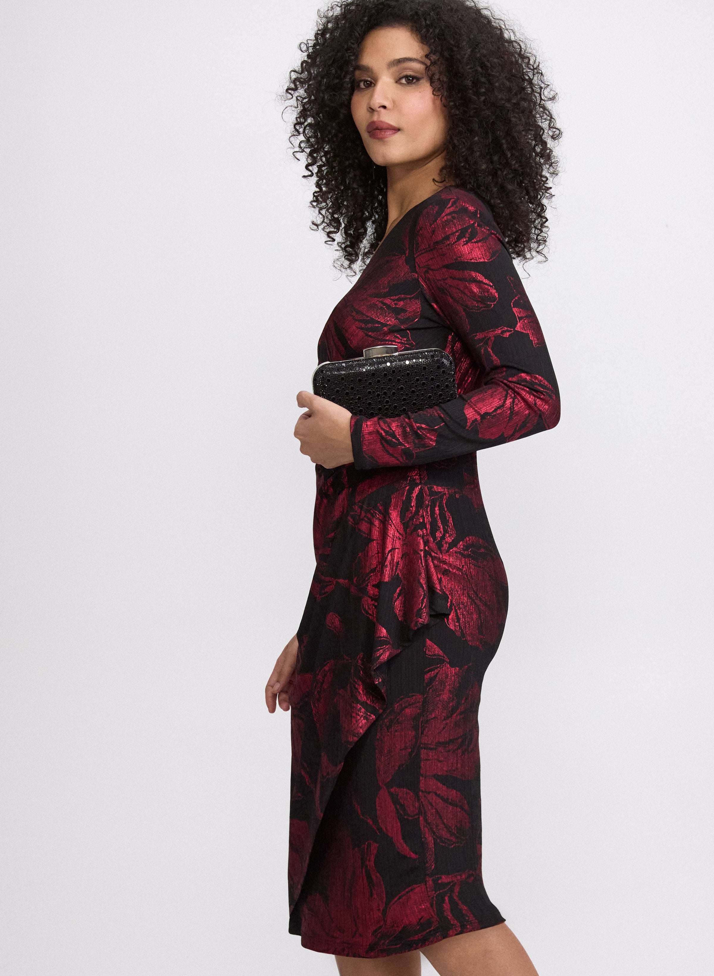 Floral Metallic Dress