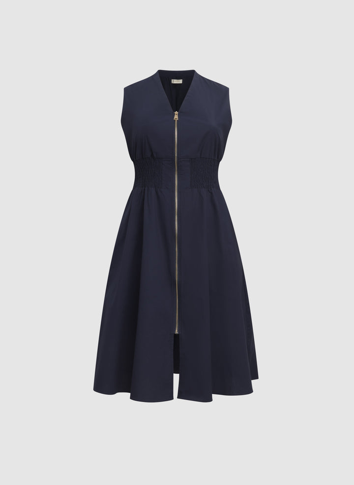 Zip Fit & Flare Dress