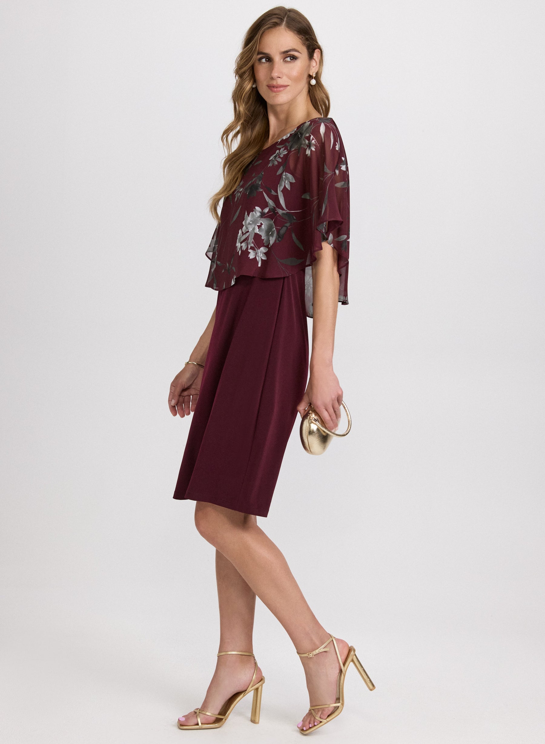 Floral Capelet Dress