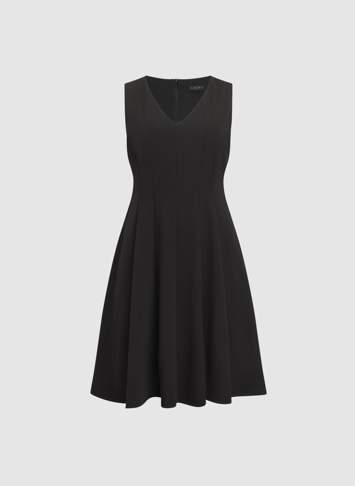 Crepe Fit and Flare Dress