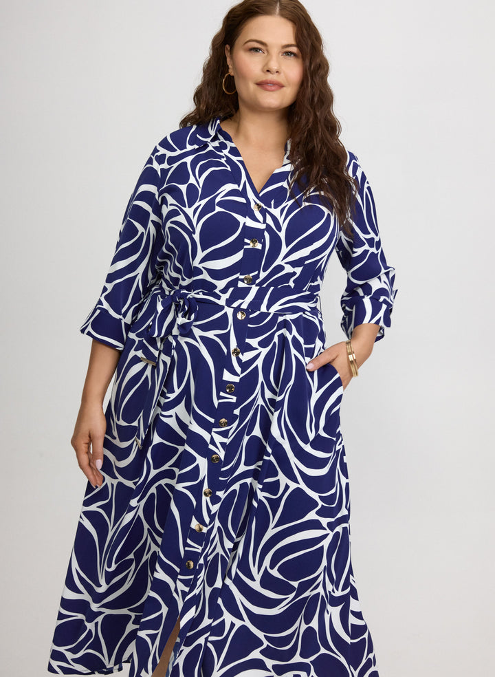 Abstract Print Dress