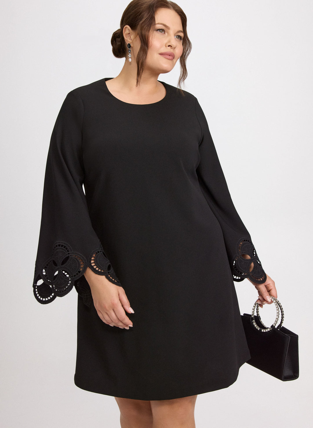 Embroidered Sleeve Dress