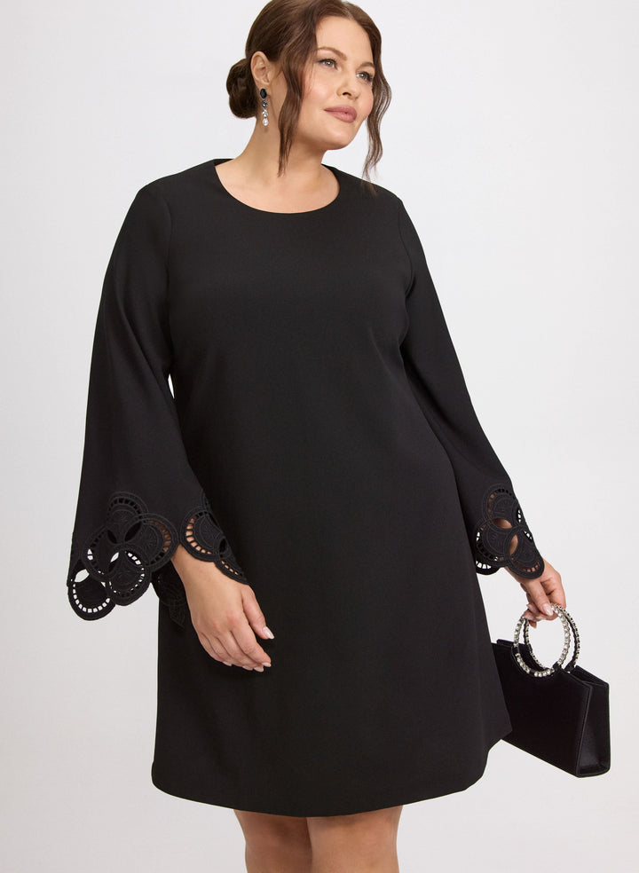 Embroidered Sleeve Dress