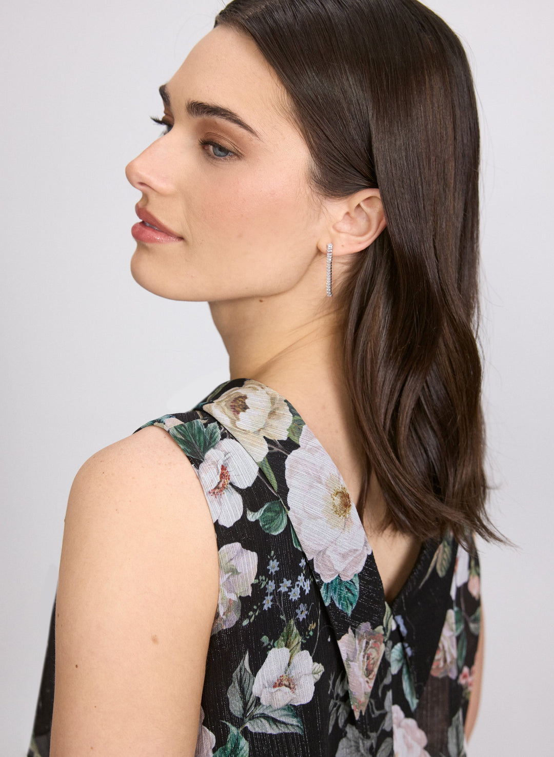 Floral Pattern Tiered Dress